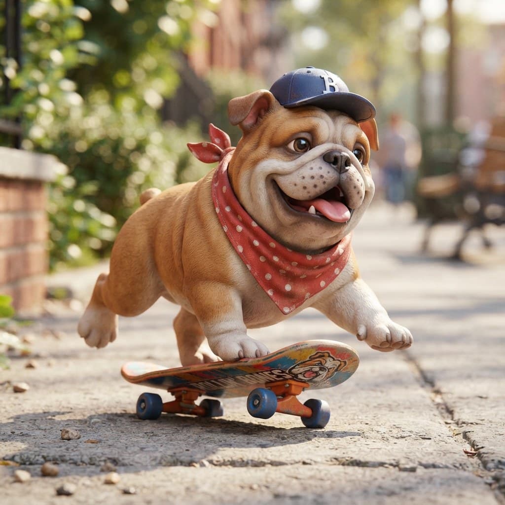 Buster (The Skateboard Bulldog)