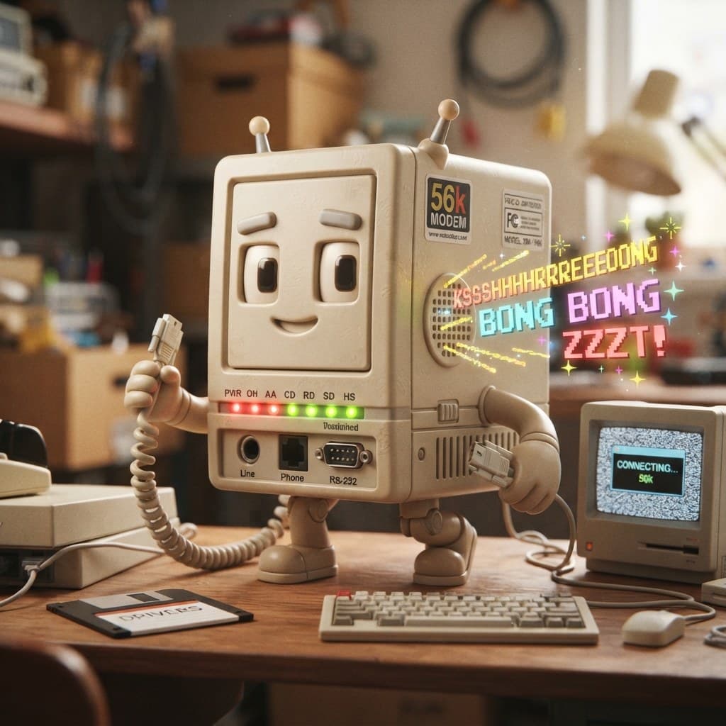 The 56k Dial-Up Modem (The Screeching Gatekeeper of Cyberspace)