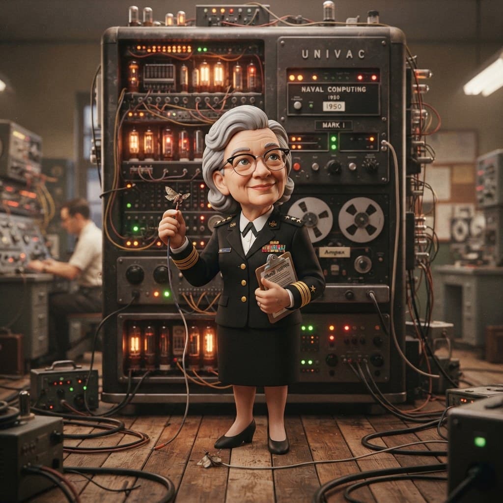 Admiral Grace Hopper (Grandmother of COBOL & Software Bugs)