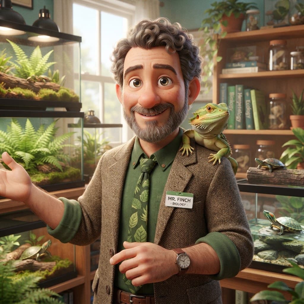 Mr. Finch (The Pet-Lover Biology Teacher)