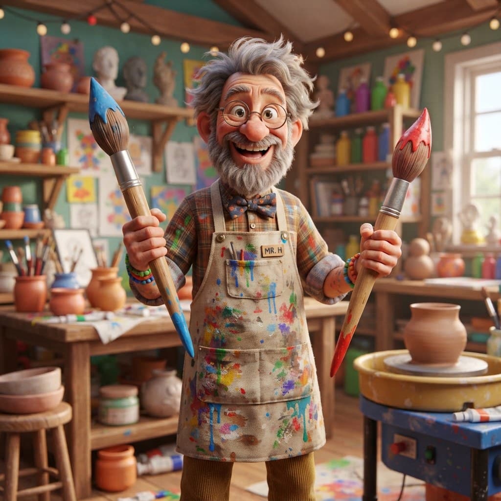 Mr. Harrison (Eccentric Art Teacher)