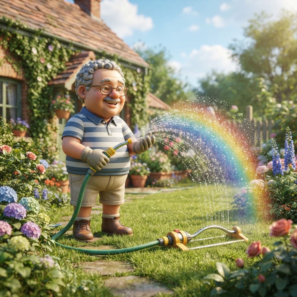 Mr. Henderson (The Sprinkler Lawn Defender)