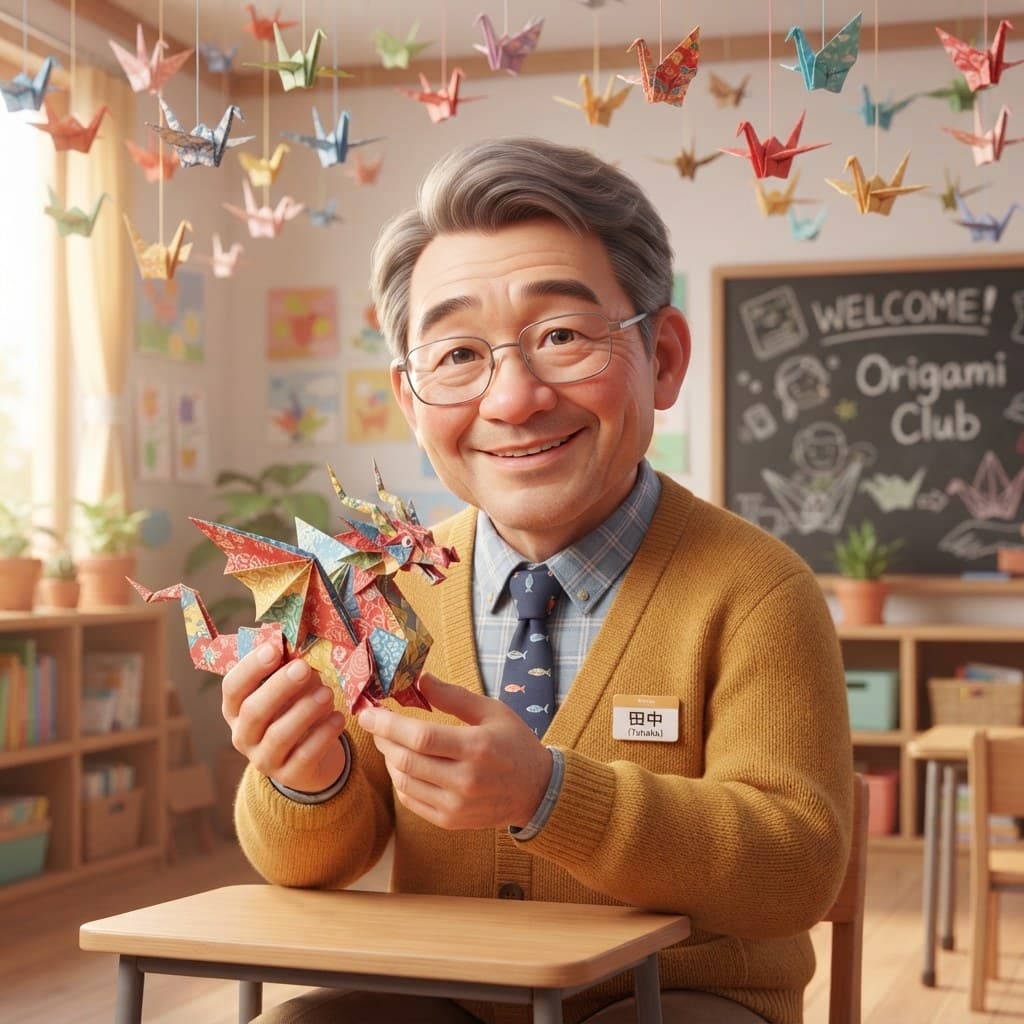 Mr. Tanaka (The 10-Foot Paper Crane Master)