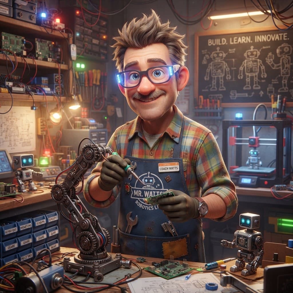 Mr. Watts (The Cardboard & Code Inventor)